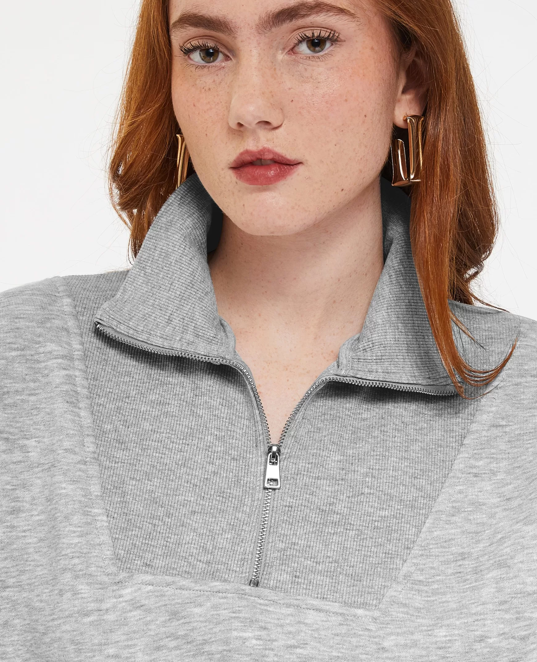 Pimkie Sweat avec col camionneur - Gris chin Grischin Flash Sale