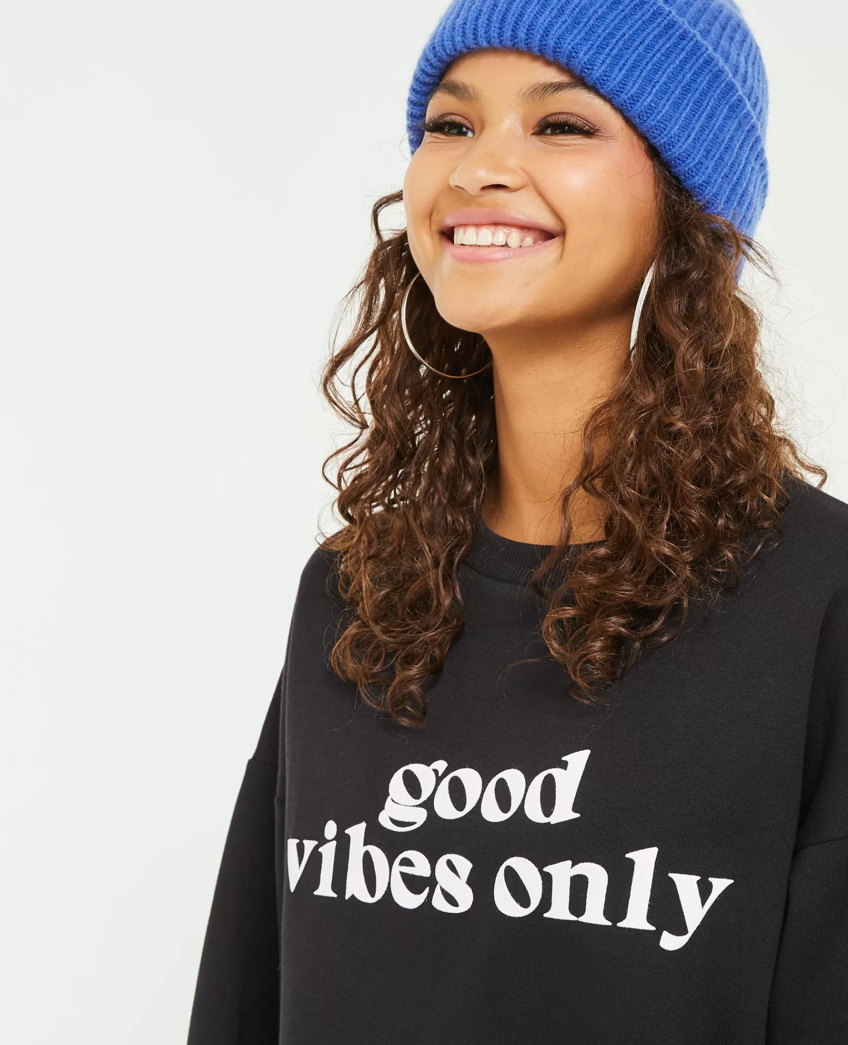 Pimkie Sweat avec flocage - Noir Cheap